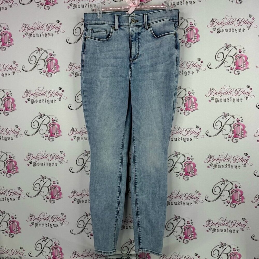 Eddie Bauer jeans high rise skinny voyager Women's Sky Blue Skinny Jeans